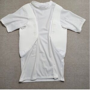 5.11 Tactical Series Men White Holster Shirt XL Short Sleeve Compression 40011